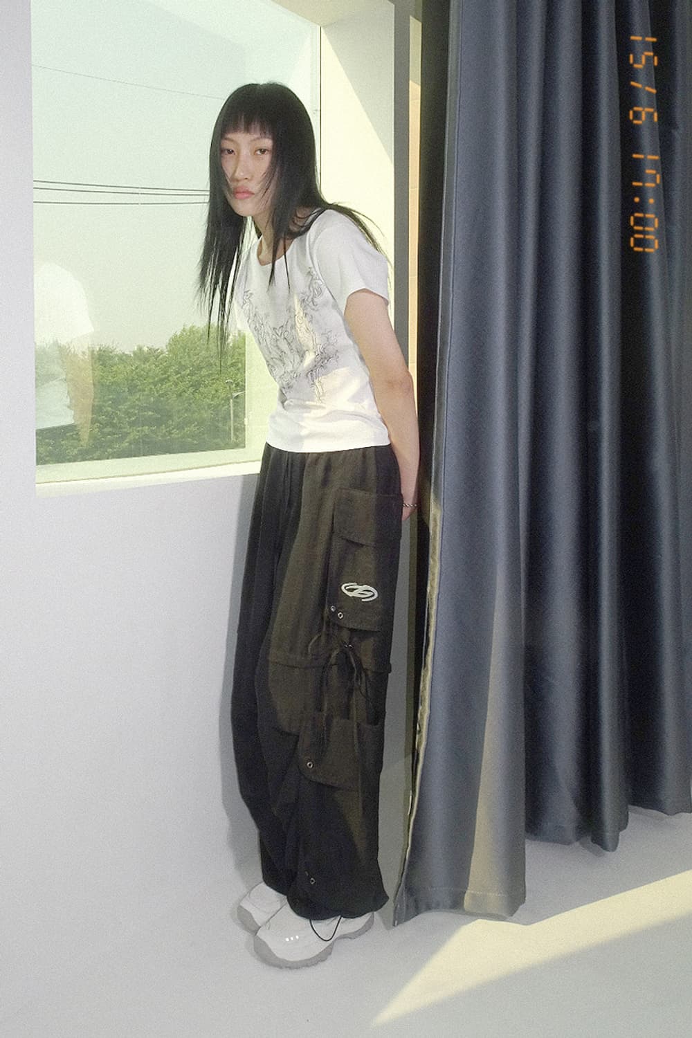 허그유어스킨 린넨 카고 팬츠 블랙 상품이미지5