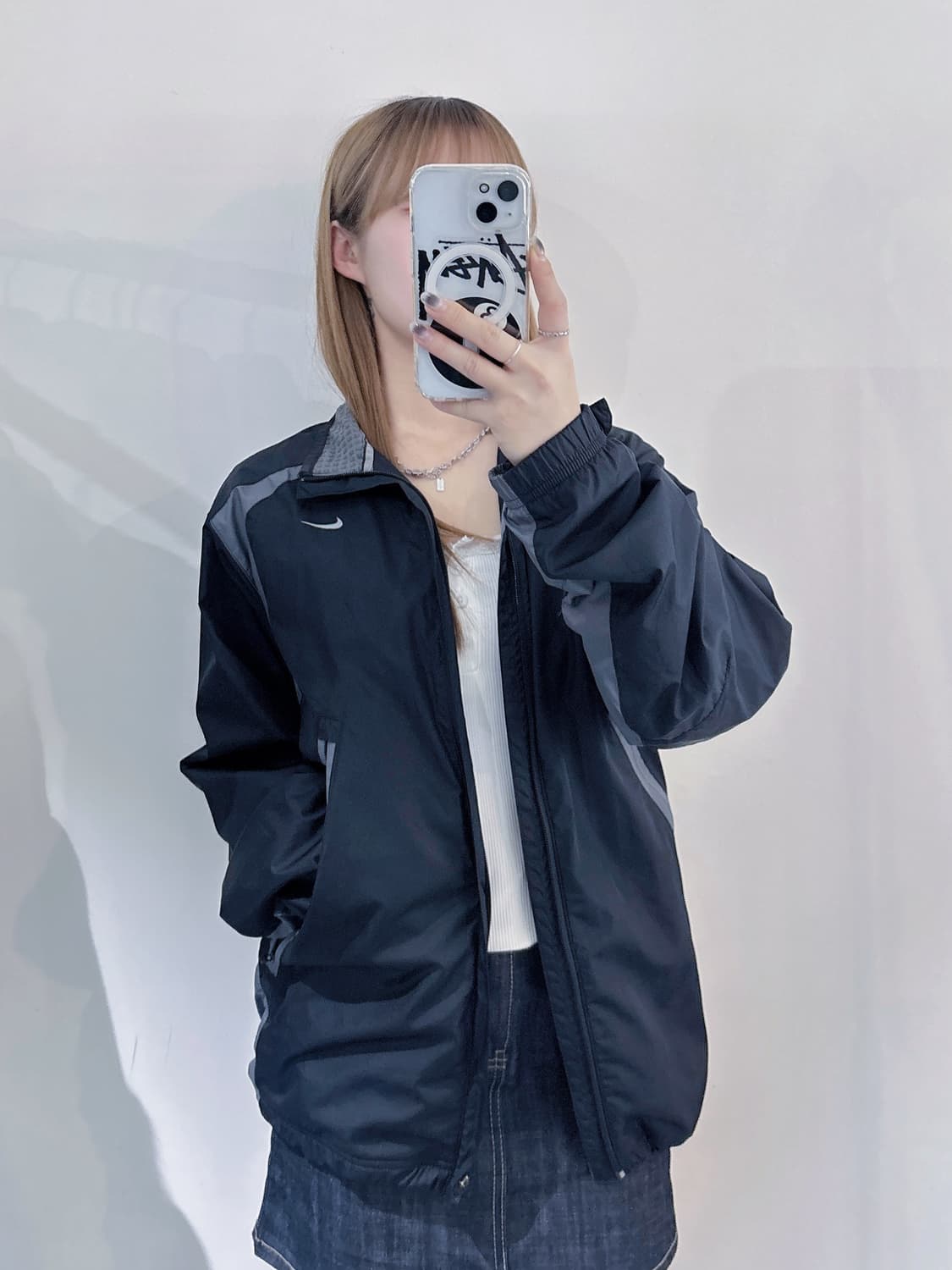 나이키 블랙 스우시 바람막이 상품이미지2