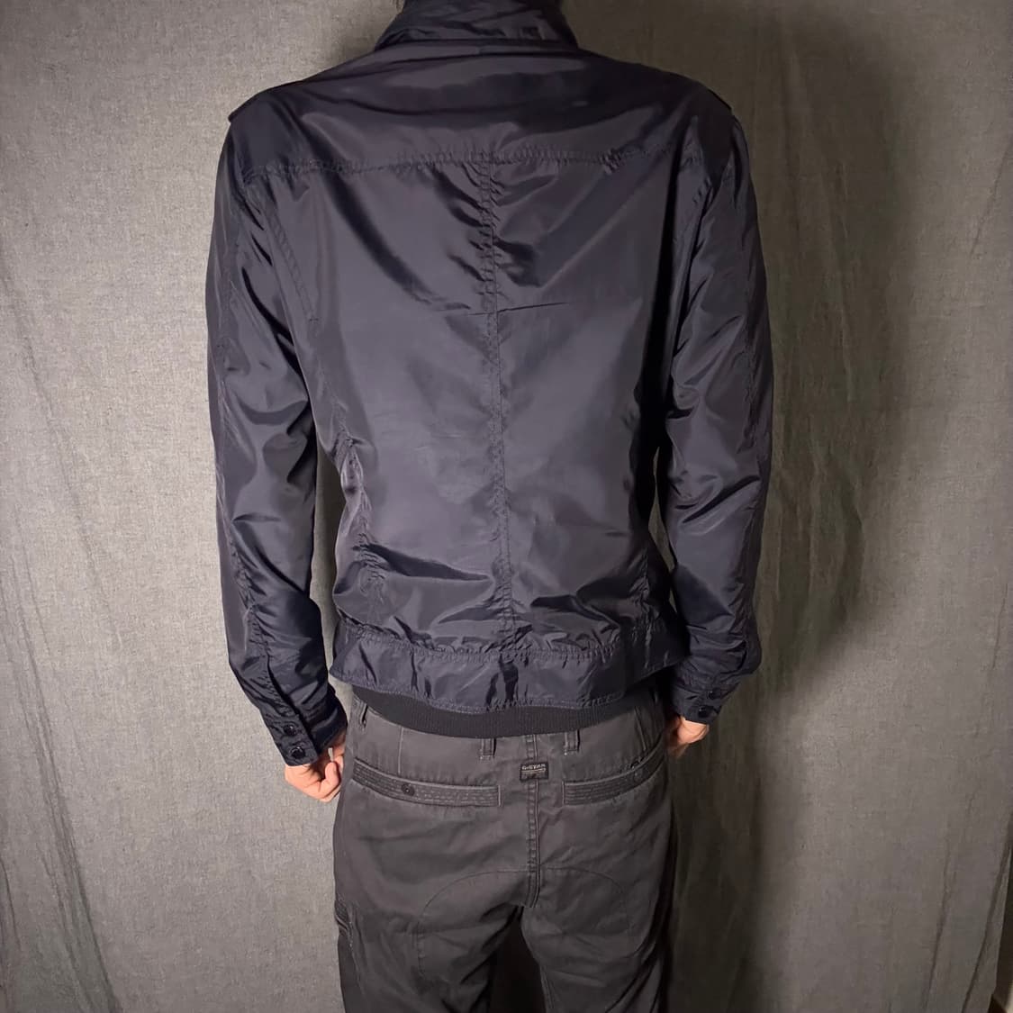 y2k 포켓 바람막이 자켓 네이비 상품이미지4