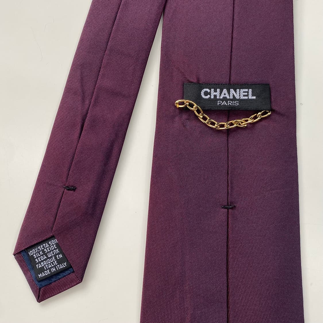 샤넬(CHANEL) 영문로고 명품 정품 넥타이 상품이미지5