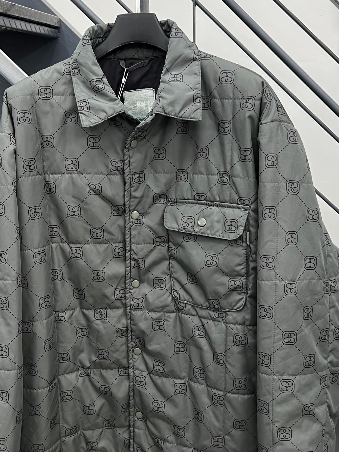 스투시 90s 모노그램 패딩 셔츠 자켓 상품이미지3