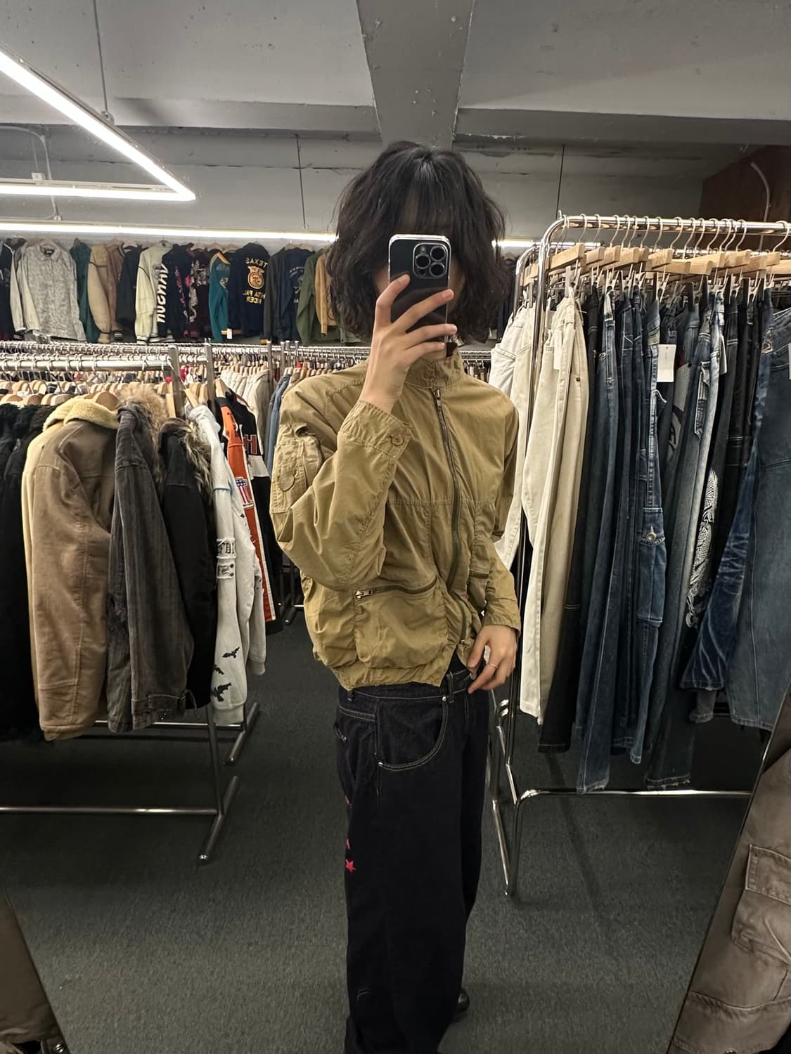 M)Japanese vintage 셔링 베이지 자켓 상품이미지1