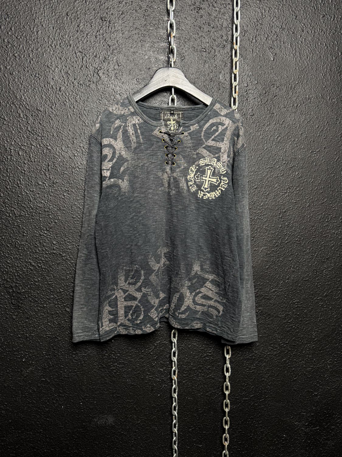 Cross Graphic Lace-Up Long Sleeve 상품이미지1