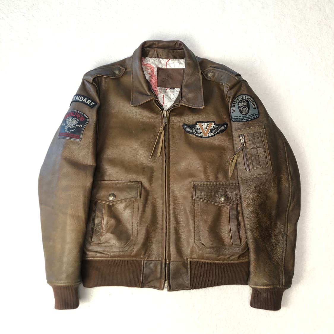 바이크기어 A2 카우하이드 봄버자켓 상품이미지1