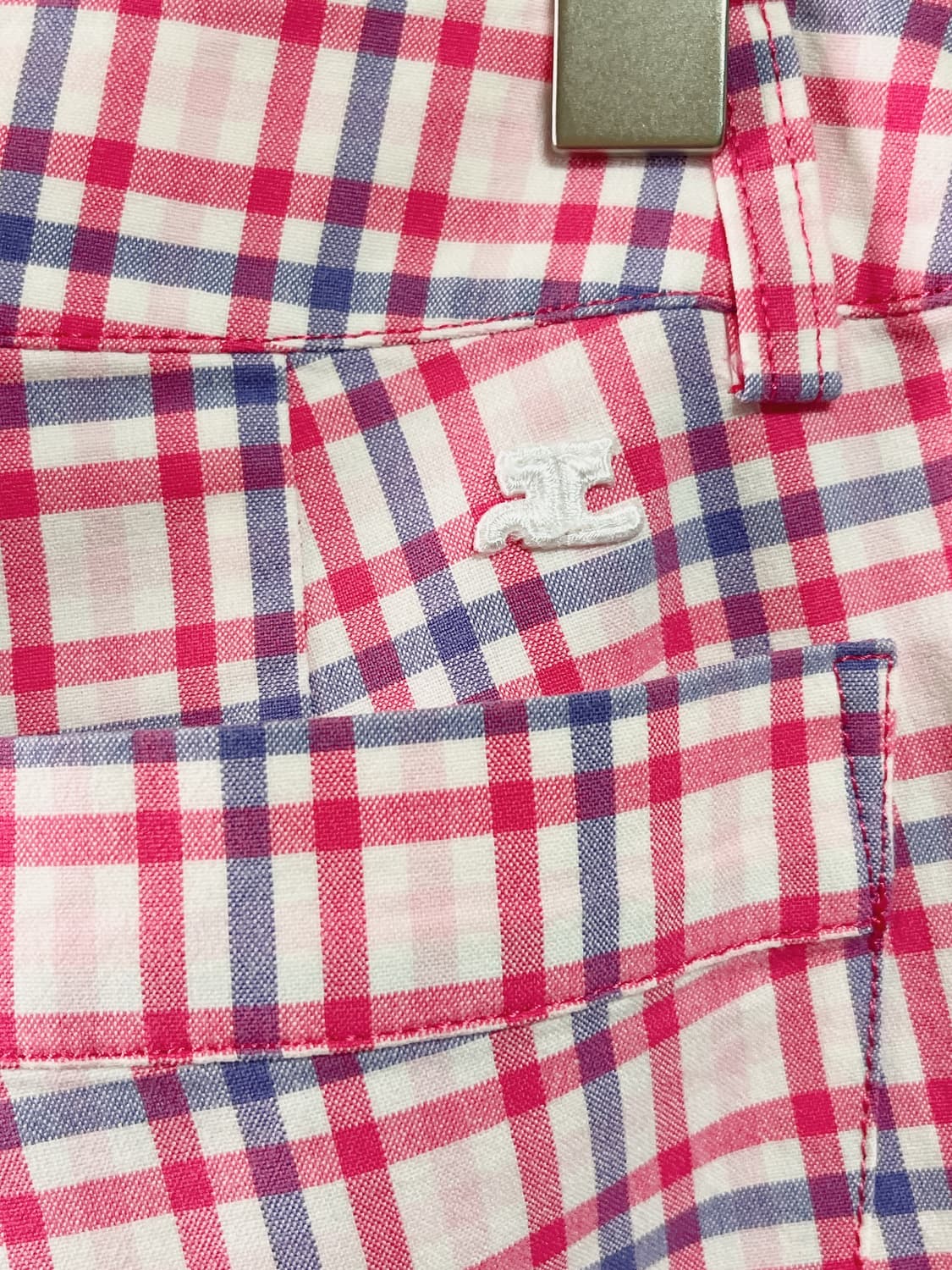 꾸레쥬 쿠레쥬 정품 체크 카프리 팬츠 상품이미지4