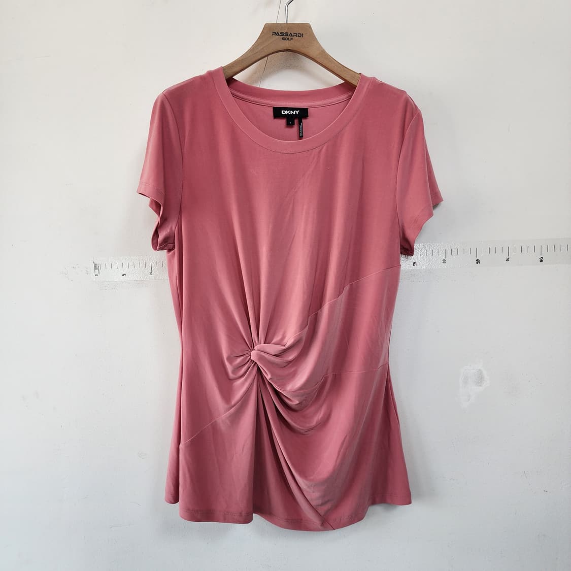 DKNY 핑크 매듭 반팔 티셔츠 상품이미지1