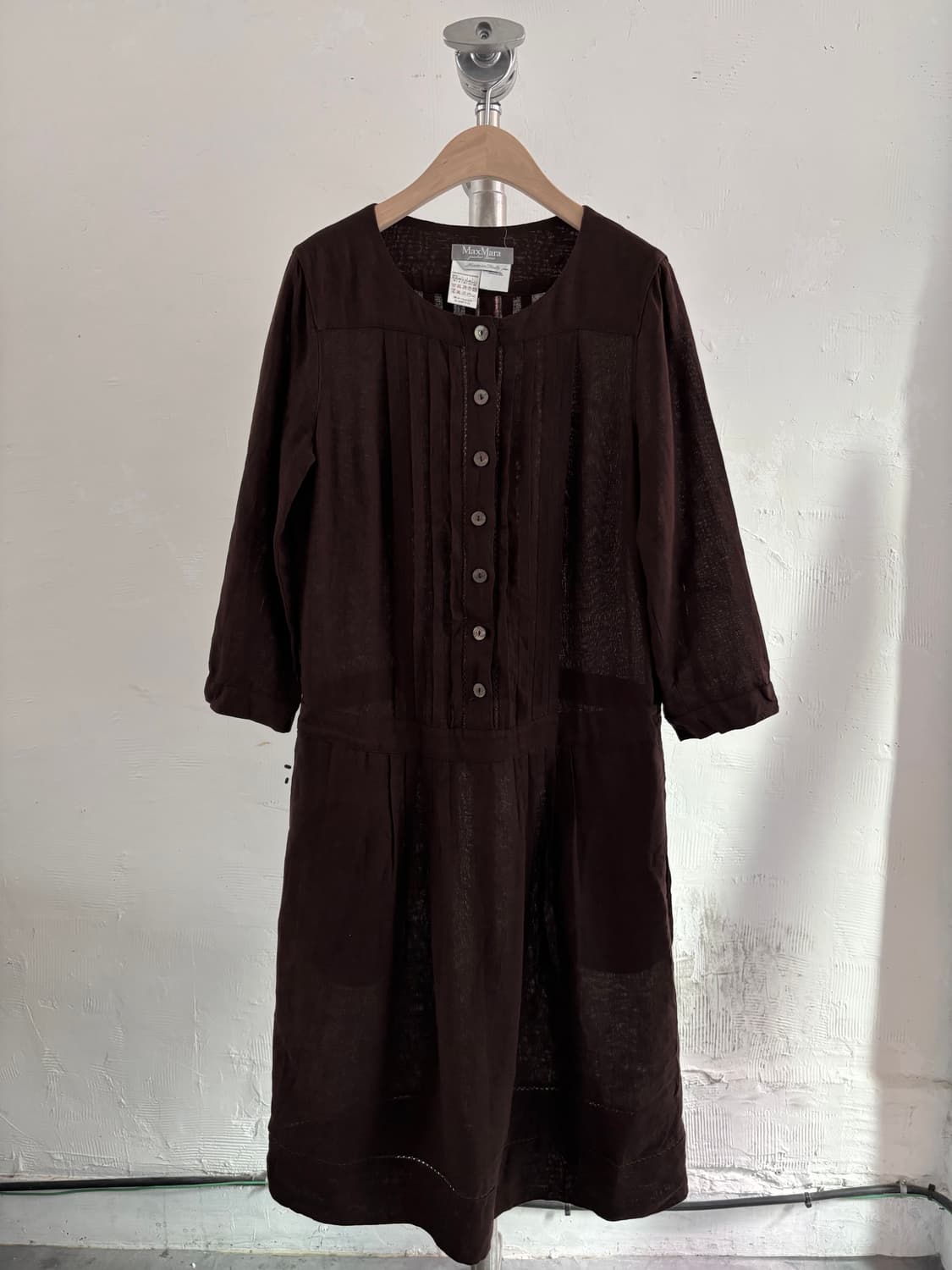 Max Mara 막스마라 브라운 컬러 린넨 원피스 상품이미지3