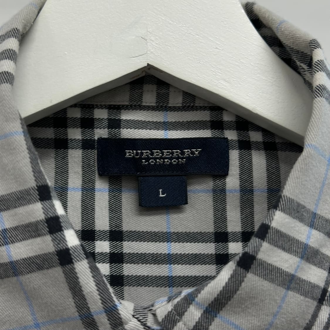 버버리 스냅버튼 하프 체크 셔츠 상품이미지5