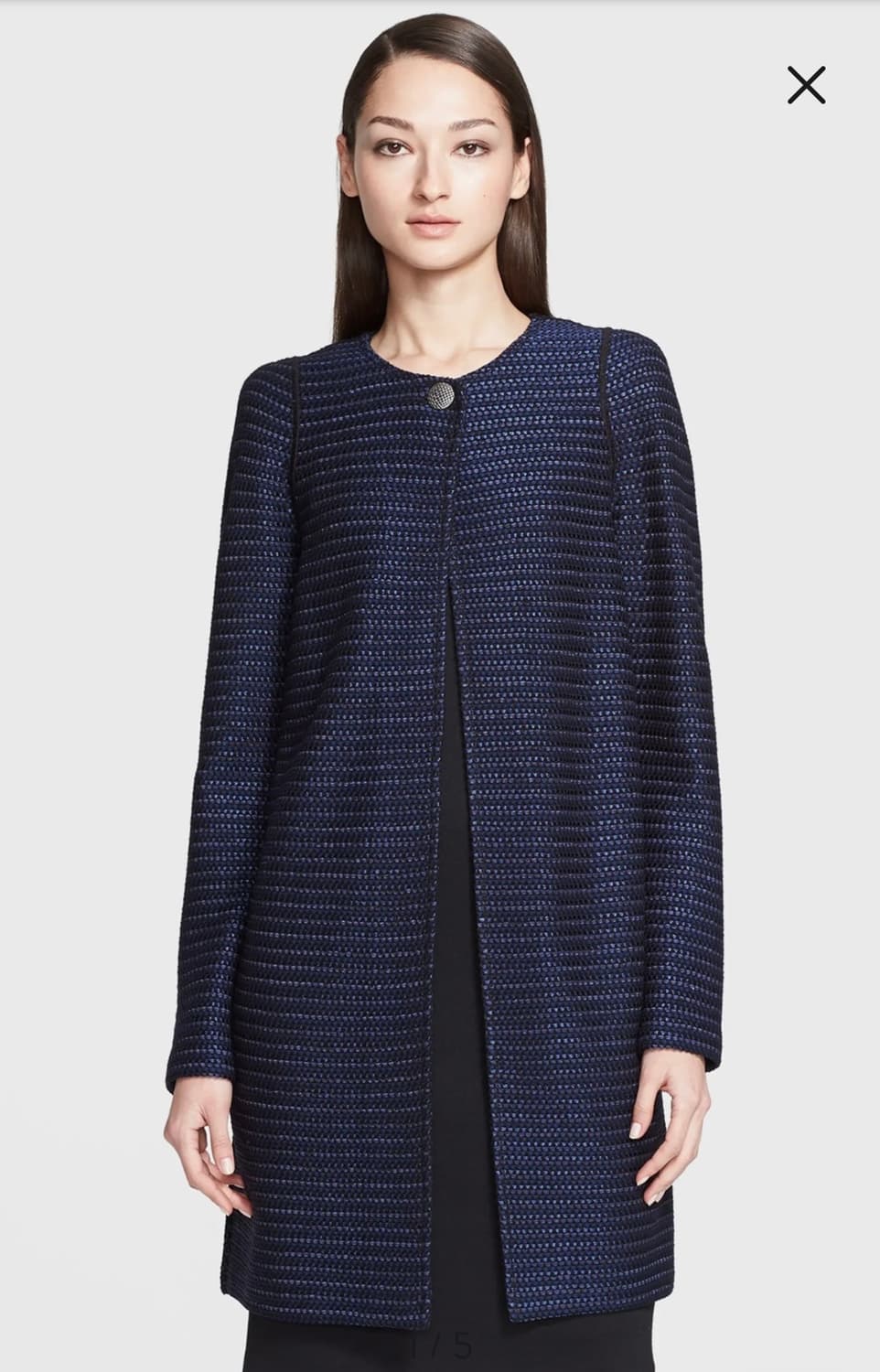 St. John Navy Tweed Long Cardigan / Coat 상품이미지7