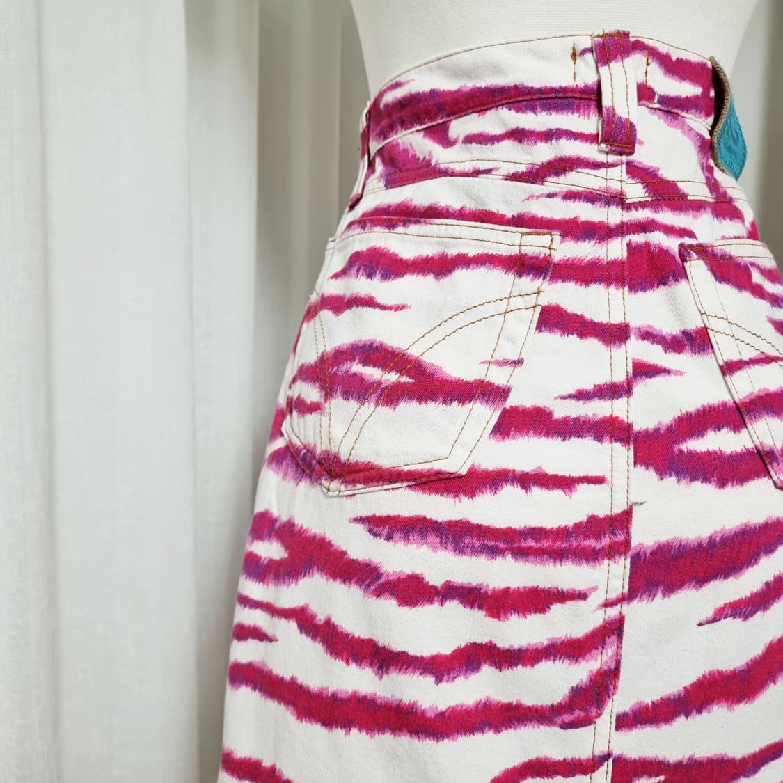 돌체앤가바나 D&G 핑크레오파드 코튼데님 스커트 치마 (표기26/40) 상품이미지7