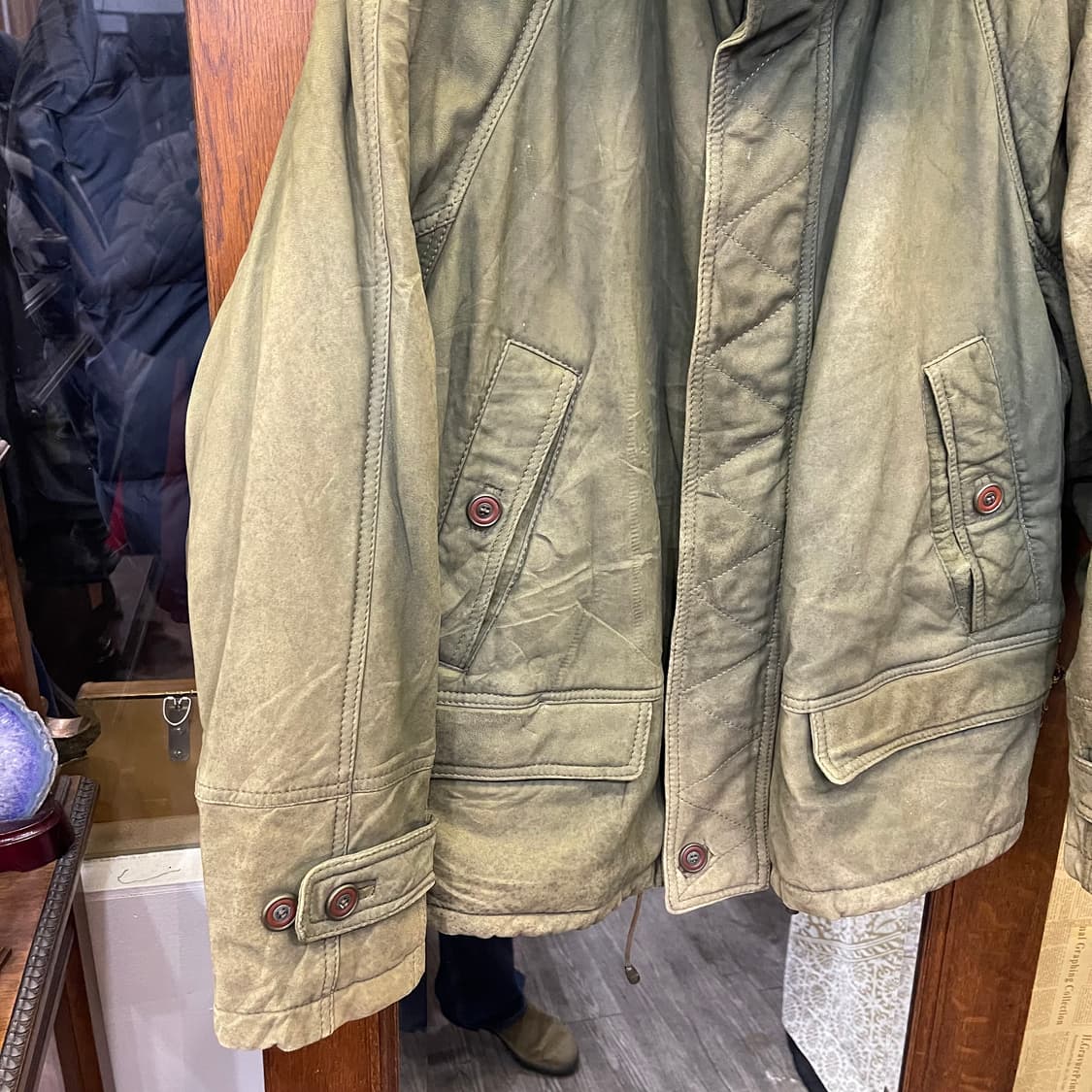 90's vintage leather jacket 상품이미지4