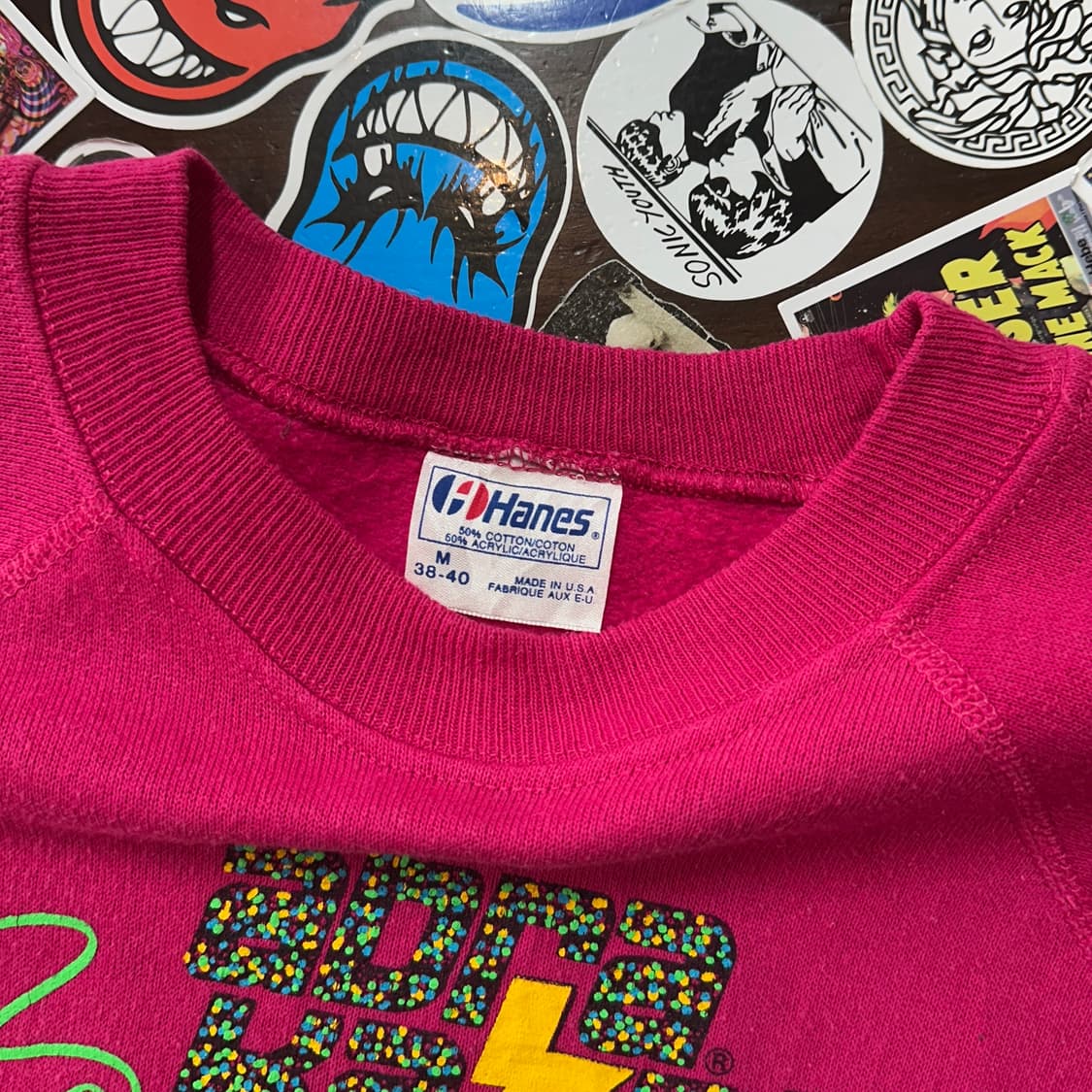 90s USA 헤인즈 아브라 카잠 빈티지 스웻셔츠 M 상품이미지5