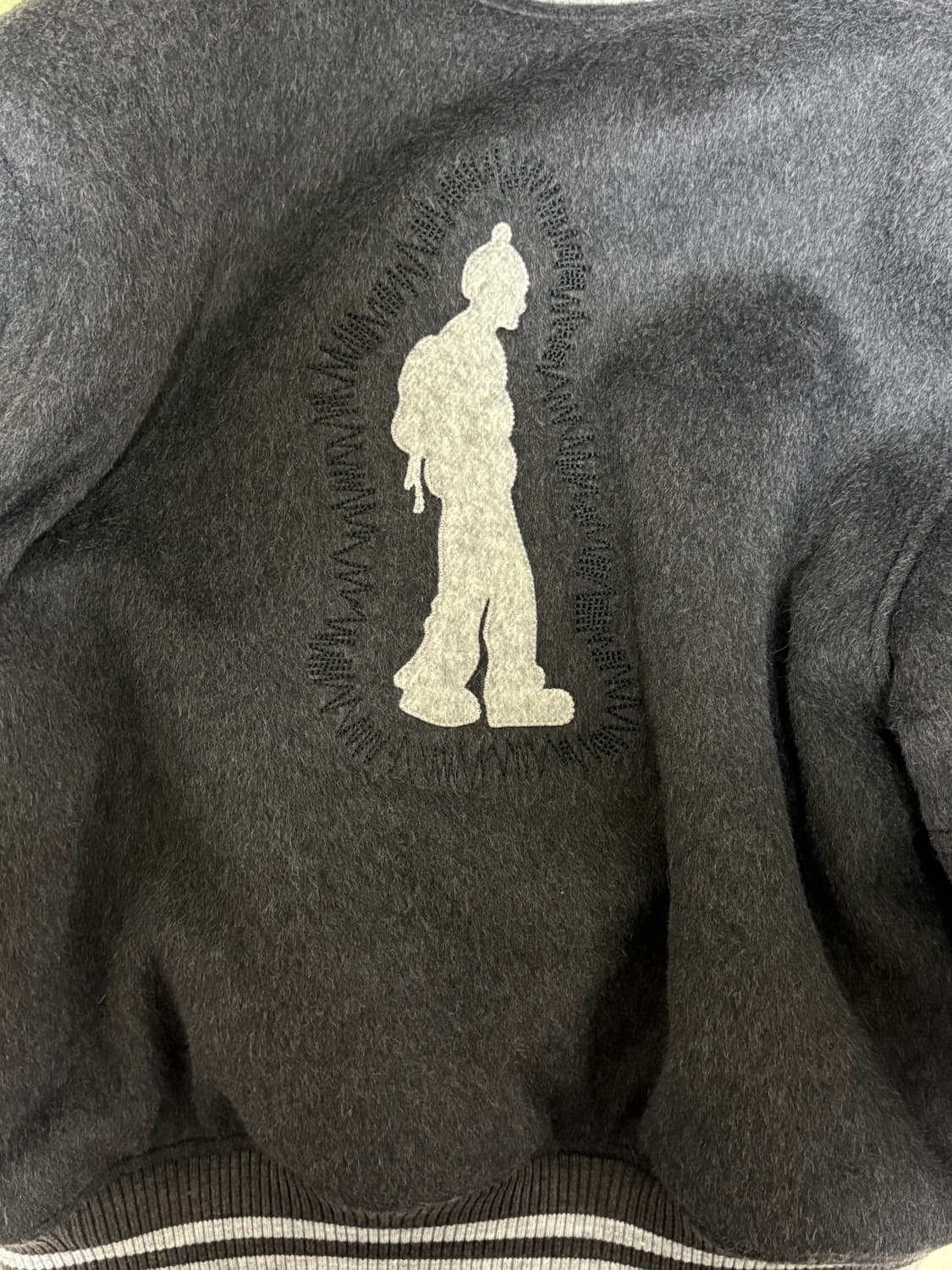 STU 엠브로더리 패디드 봄버 Charcoal 상품이미지5