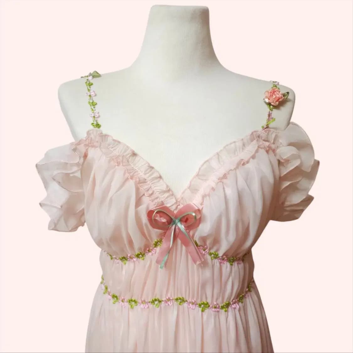 공주룩 여신룩 핑크 롱원피스 상품이미지5