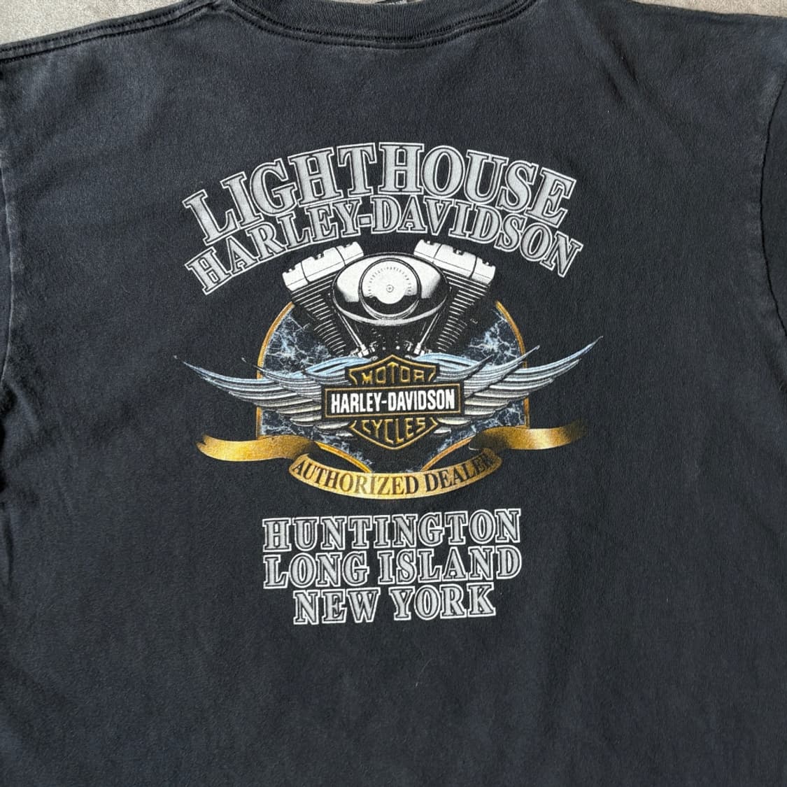 00년 미국 생산 할리데이비슨 플레임 이글 반팔 티셔츠 상품이미지10