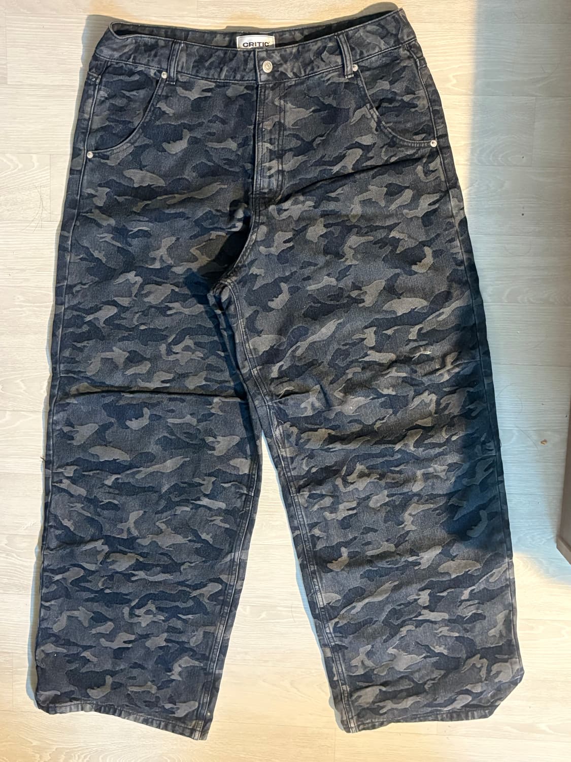 크리틱 카모 워싱 데님 팬츠 XL 상품이미지4