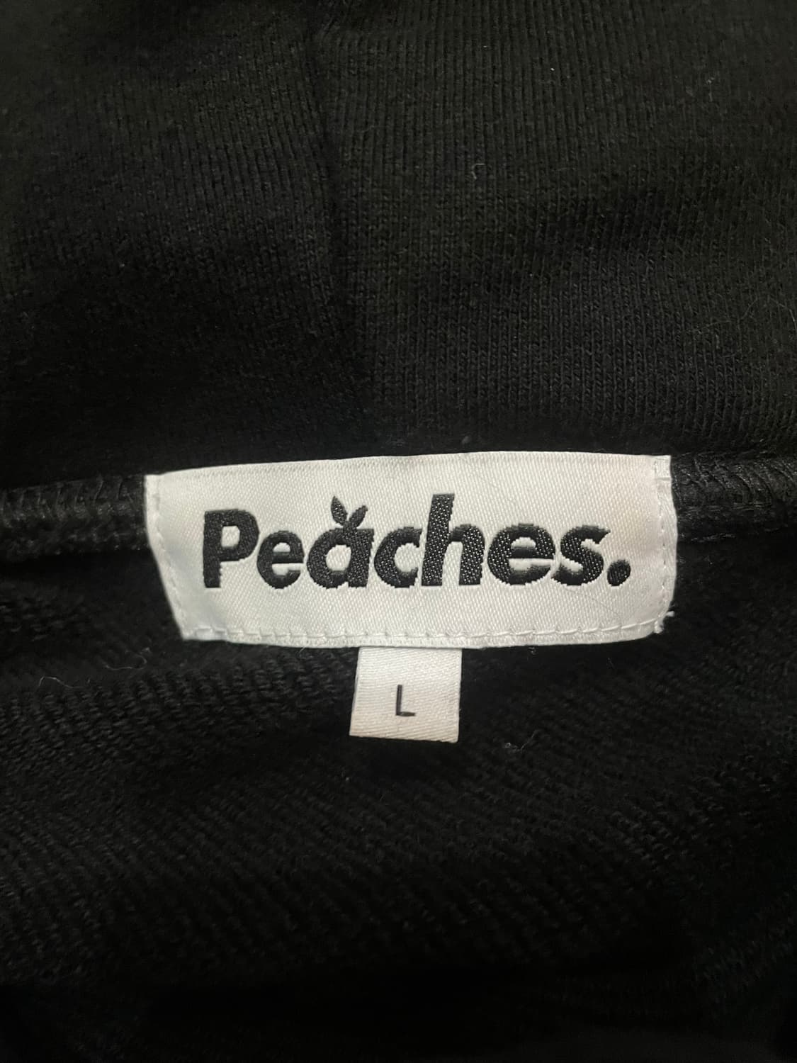 피치스 크림 로또 후드 블랙 L 상품이미지7