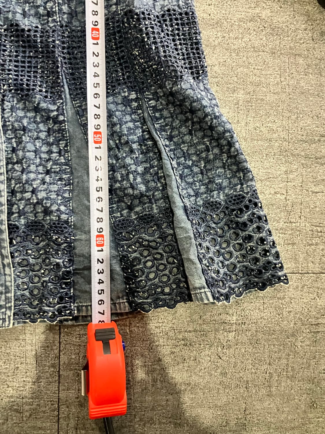 일본빈티지 Noage 오리엔탈보헤미안 핀터깔 데님 블라우스셔츠 상품이미지3