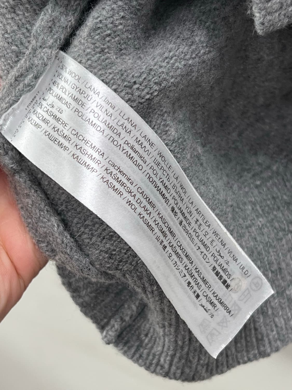 (L) MNG 남성 울캐시미어 가디건 그레이 상품이미지5