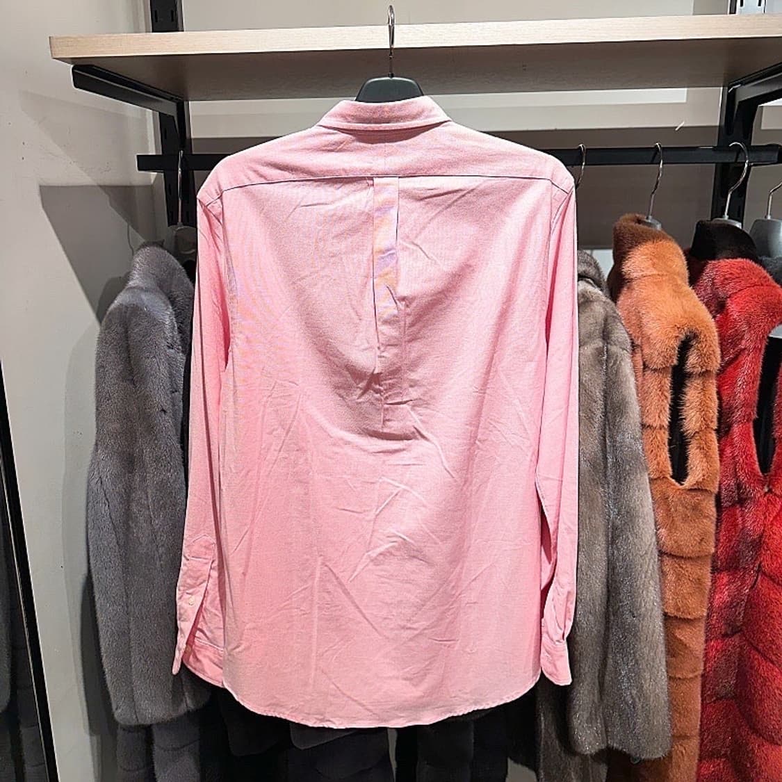 (정품/새상품) 폴로 랄프 로렌 연핑크 슬림핏 스트레치 옥스포드 셔츠 상품이미지3