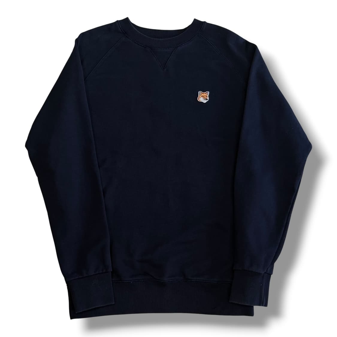 Maison Kitsune 폭스헤드 패치 네이비 맨투맨 상품이미지1