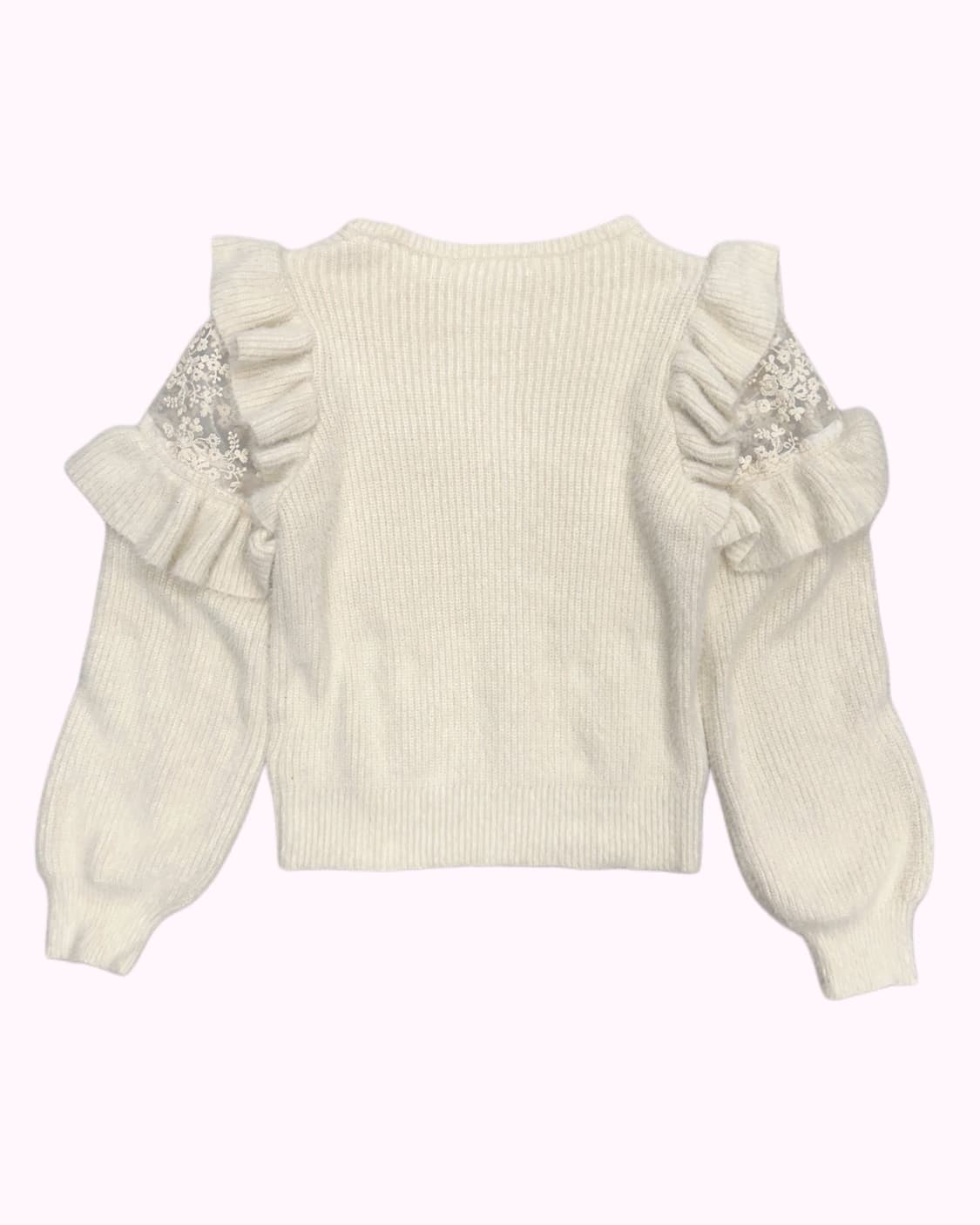 hairy ruffle lace sleeve knit 상품이미지4