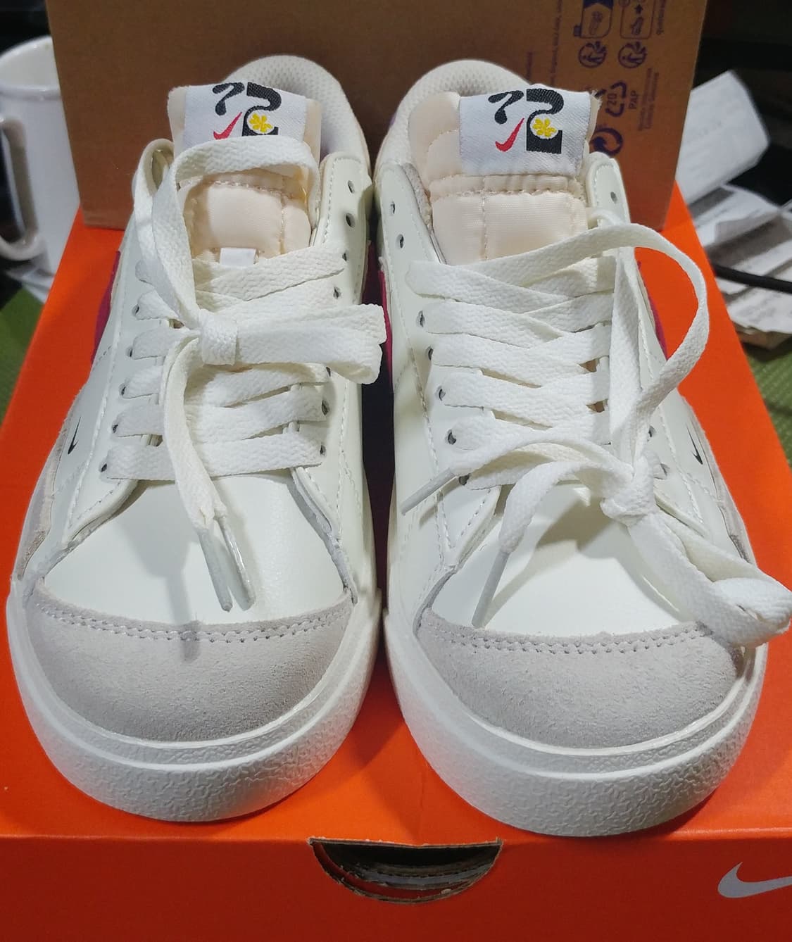 (새신발) 나이키 블레이저 로우 77 화이트 짐 레드 우먼스 240 상품이미지3