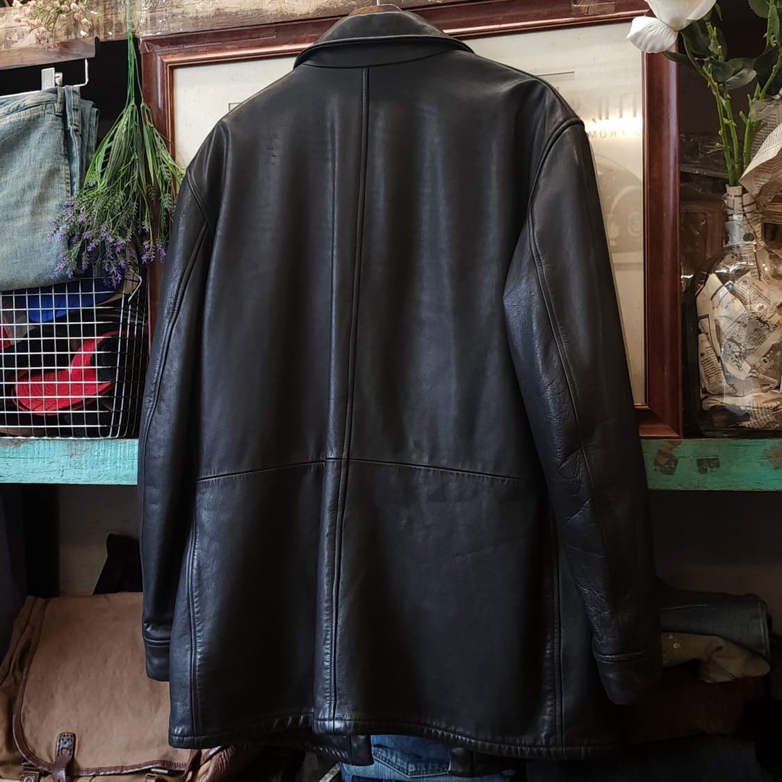 아르마니 레더 카코트 송가지 가죽자켓 레더 워크자켓 50 상품이미지2