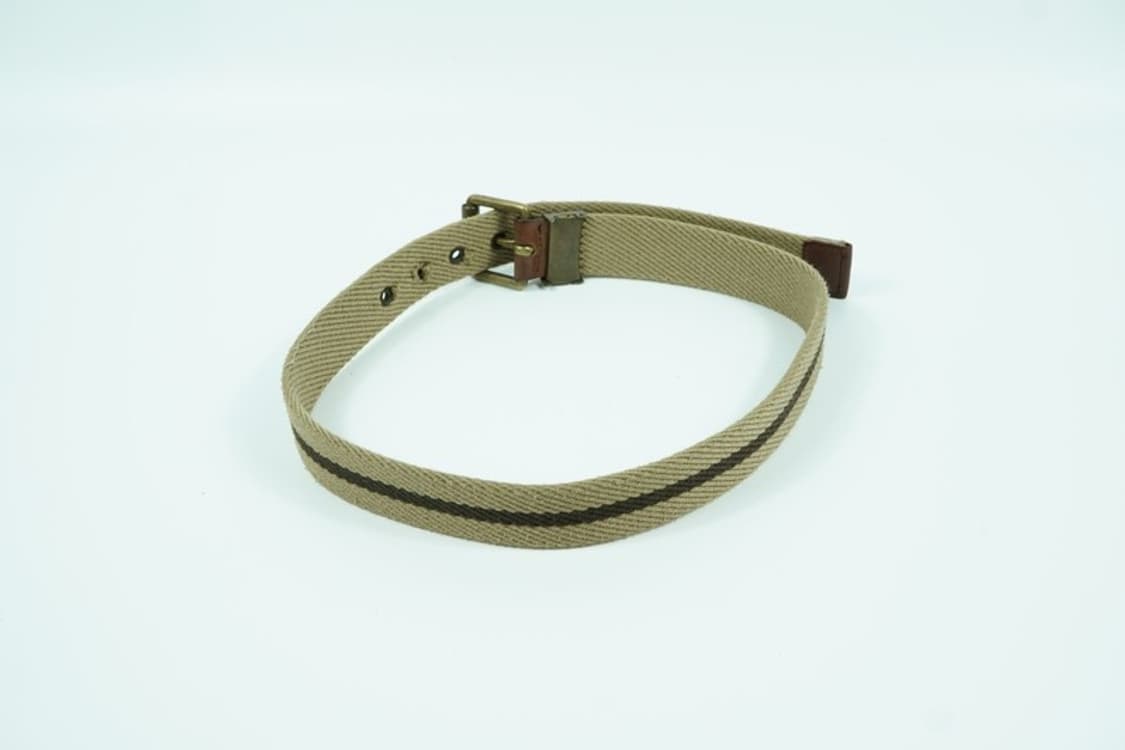 빈티지 아메카지 무드 배색 스트라이프 캔버스 웨빙 벨트 상품이미지2