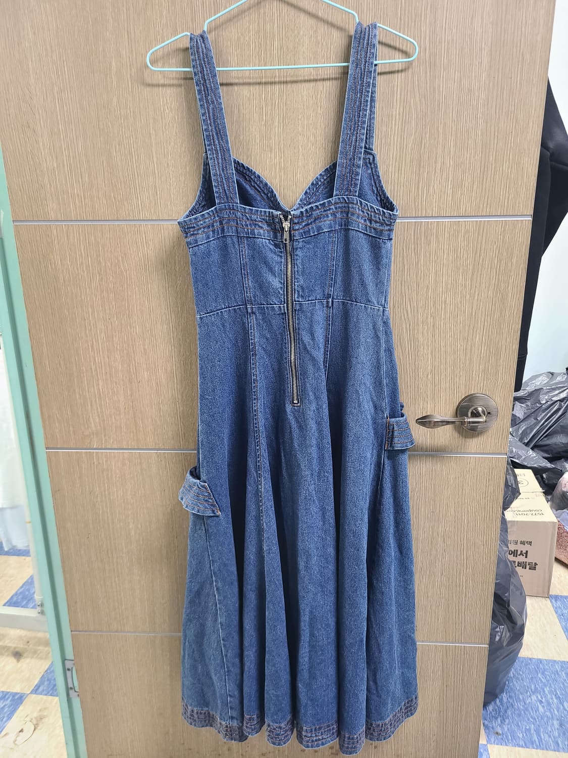 럭키슈에뜨 데님 롱 원피스  상품이미지5