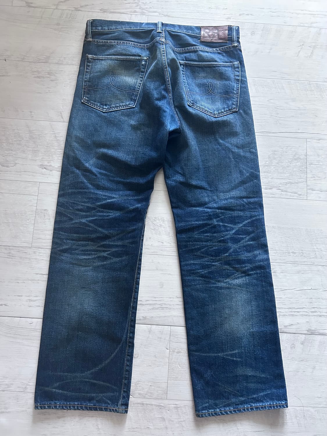 RRL 기빈스 워싱 빈티지 파이브 포켓 데님 진 32x32 상품이미지2