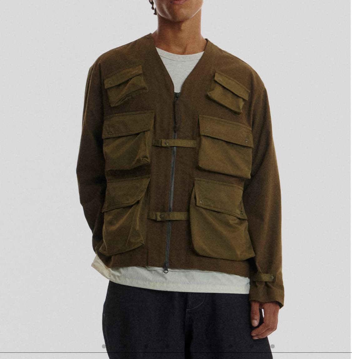 새상품(S)이스트로그 멀티 포켓 셔츠 자켓 딥 올리브 상품이미지3