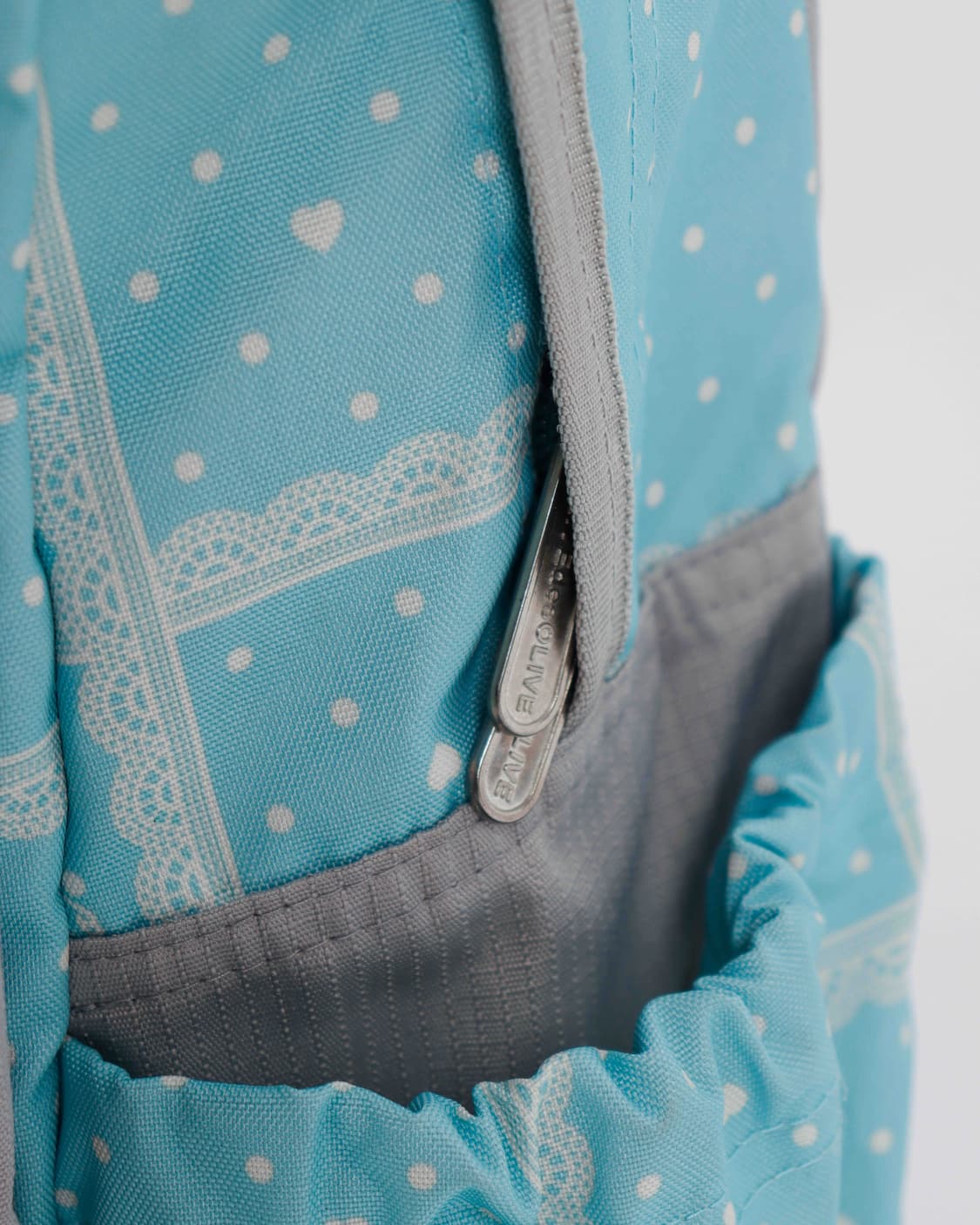 [OLIVE des OLIVE] 민트 레이스 도트 패턴 백팩 상품이미지5