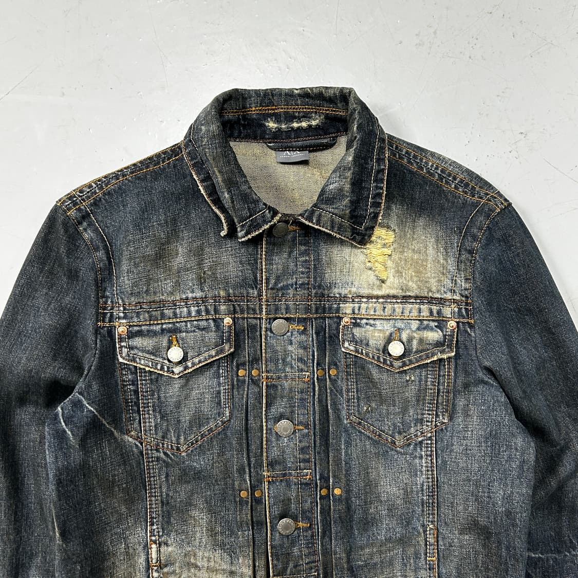 아르마니 익스체인지 더티 워시드 데님자켓 상품이미지2