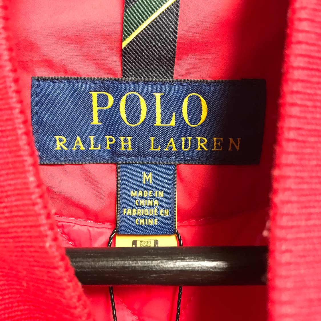 폴로 랄프로렌 QR 퀄팅 자켓 레드 M 상품이미지5