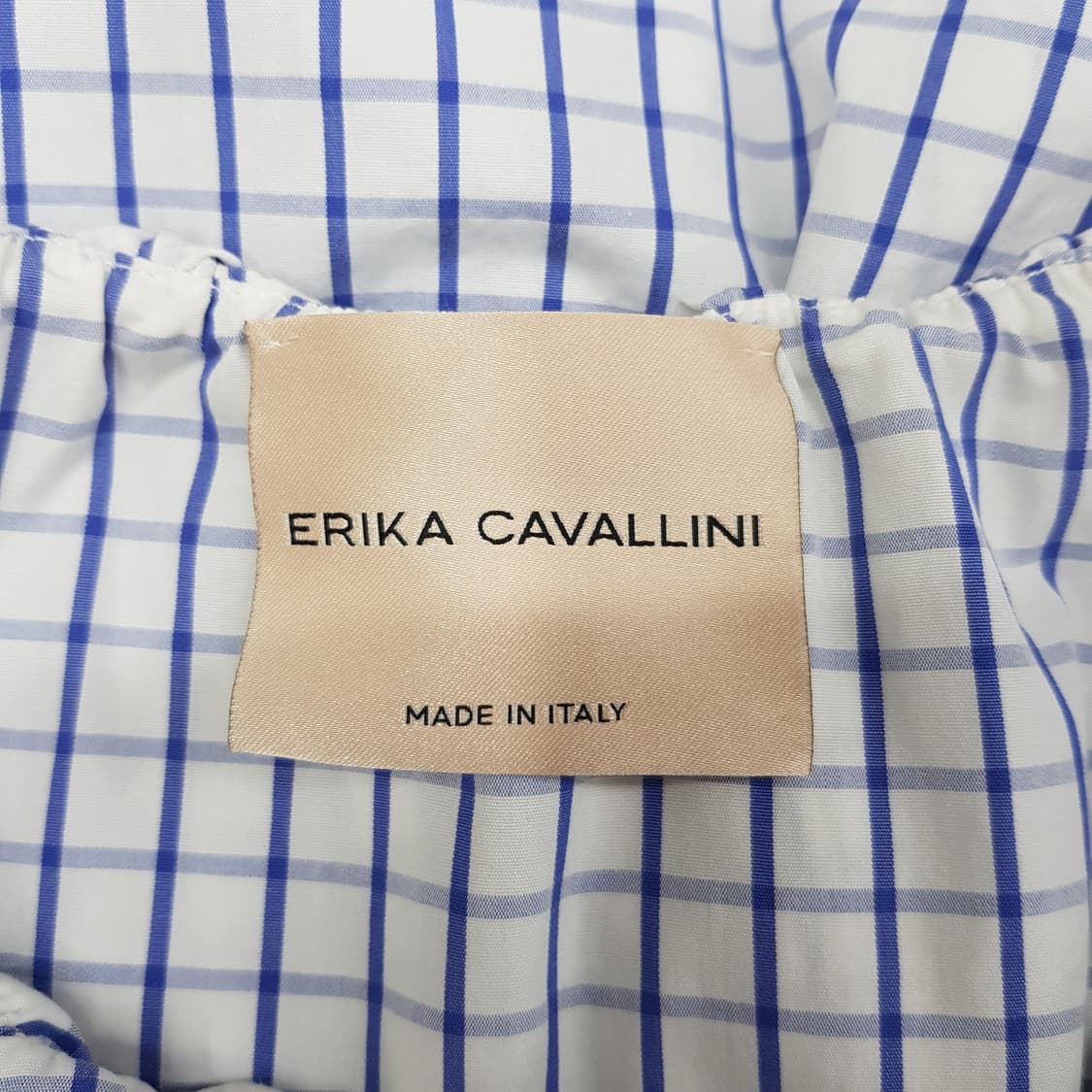 에리카카발리니 체크 프릴 오프숄더 블라우스 40사이즈 상품이미지5