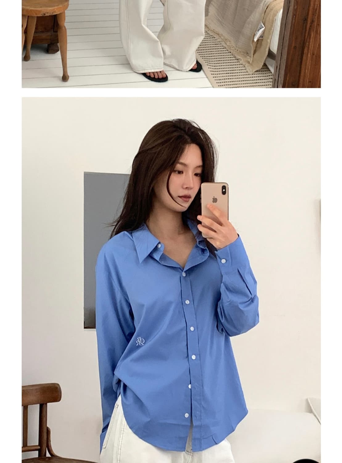 시티브리즈 링클프리 셔츠 크림 (S 사이즈) 상품이미지8