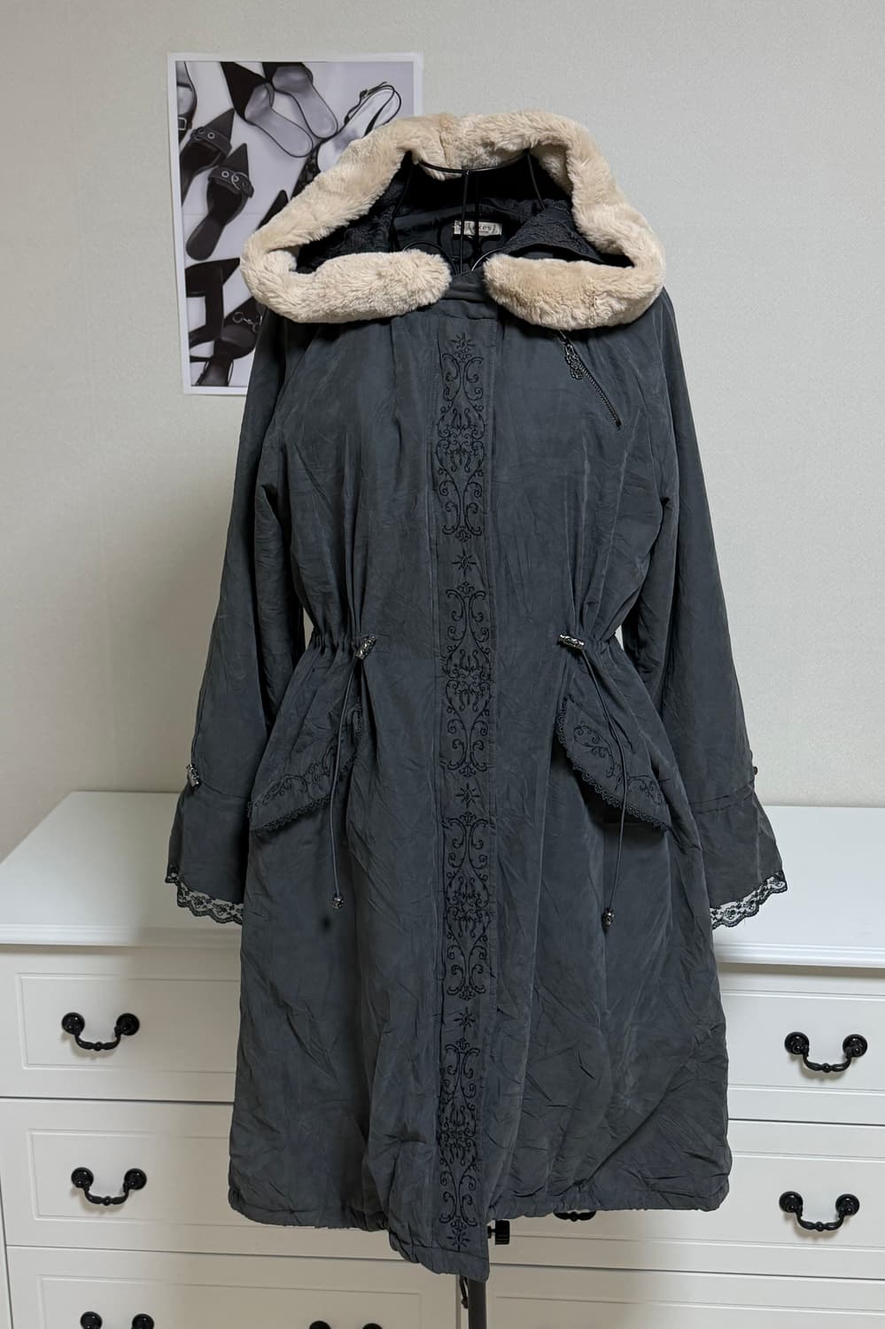 엑시즈팜 레이스 야상 상품이미지1