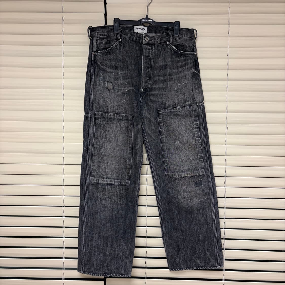 바우와우 Bowwow 30s 리페어 더블니 데님 워크 팬츠 L 상품이미지5