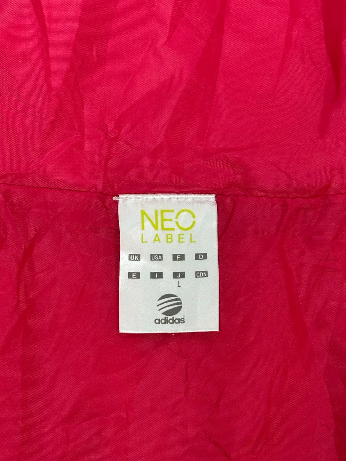 아디다스 일본판 아이보리 핑크 로고 퀼팅 점퍼 바람막이 여성용 패딩 L 상품이미지7