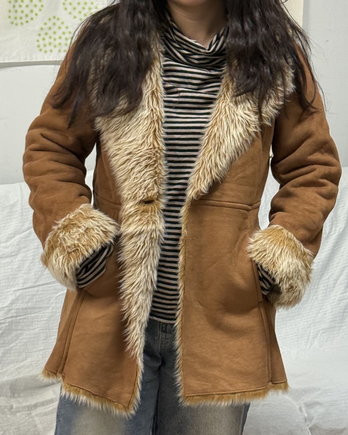 밤비 브라운 퍼 코트 상품이미지1