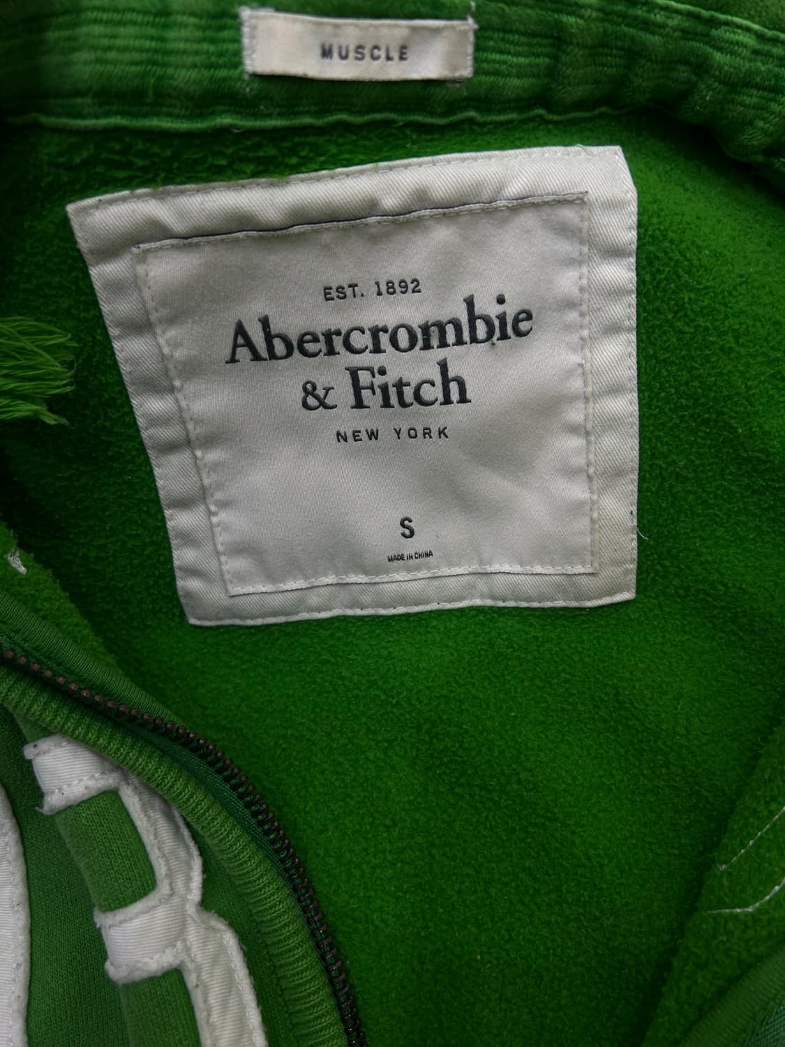 [S]아베크롬비 스펠아웃 후드집업/기모/그린 상품이미지5