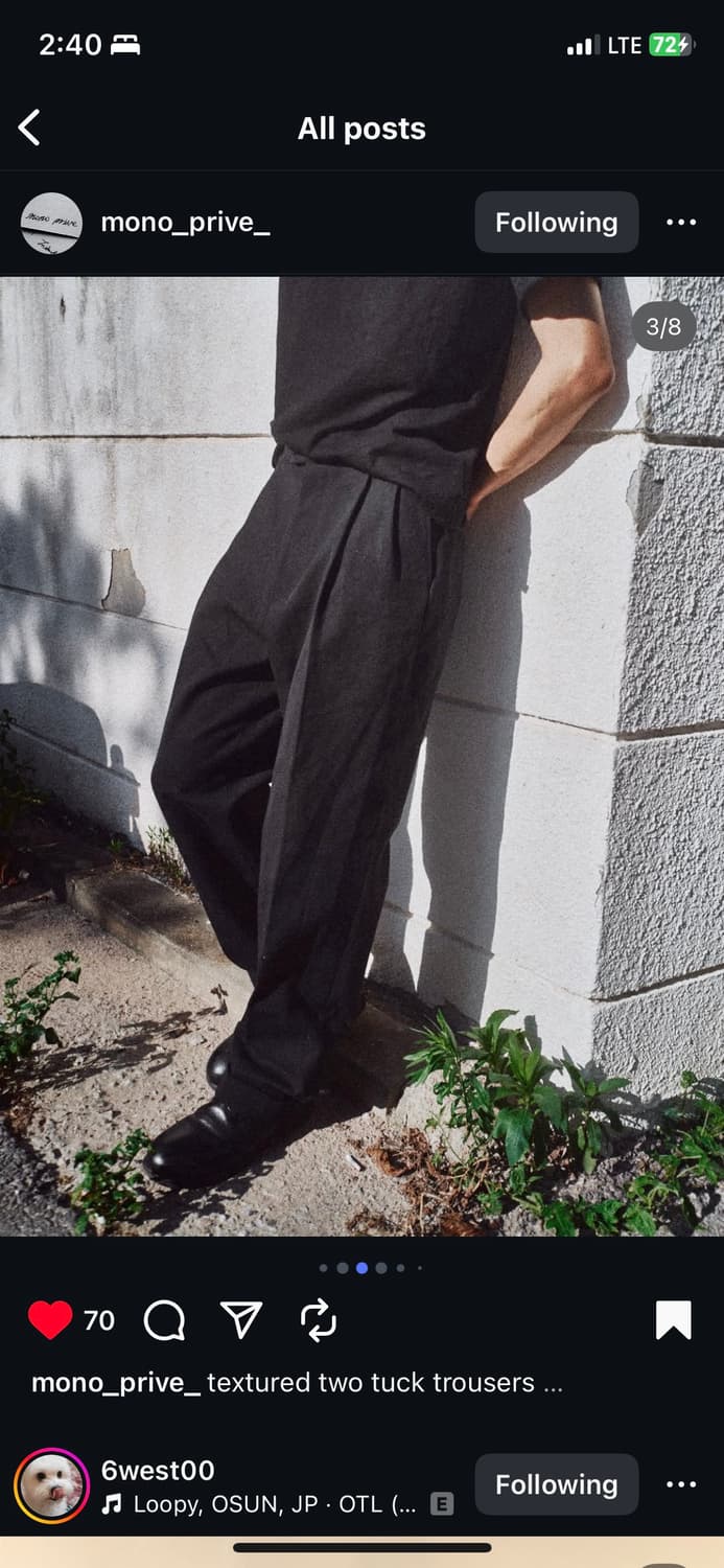 Mono prive textured trouser 상품이미지1