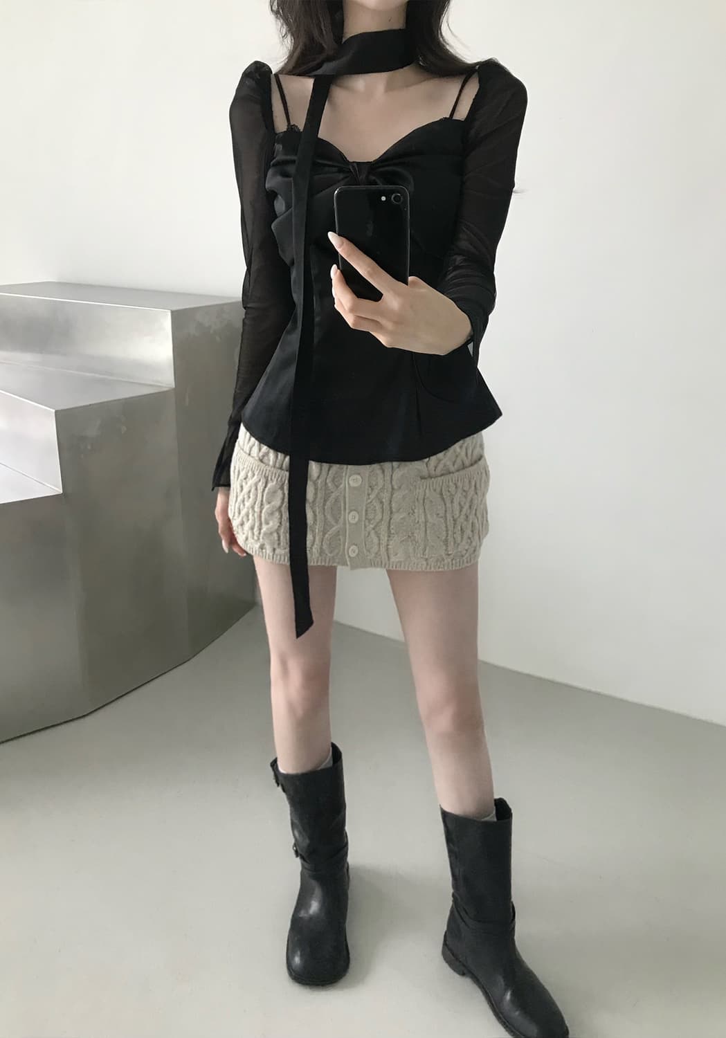 힐다 실키 스완 블라우스 상품이미지5