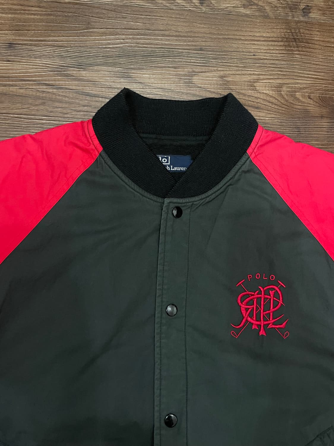 90s 폴로 랄프로렌 스크리블 로고 바시티 자켓 상품이미지2