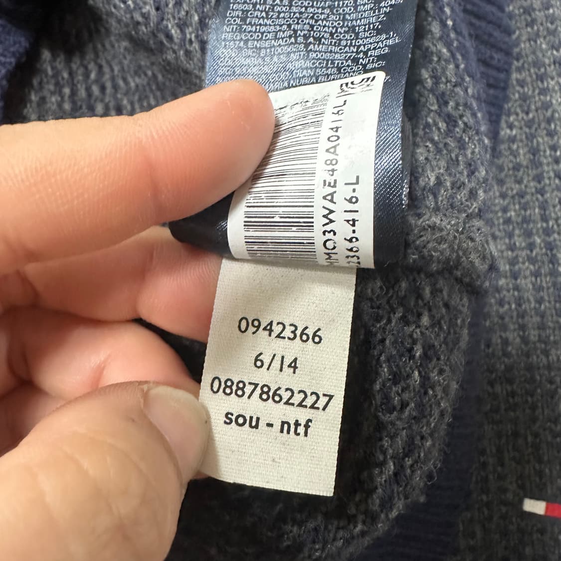 ✨ (바배) 타미 힐피거 와플 숄 카라 가디건 상품이미지4