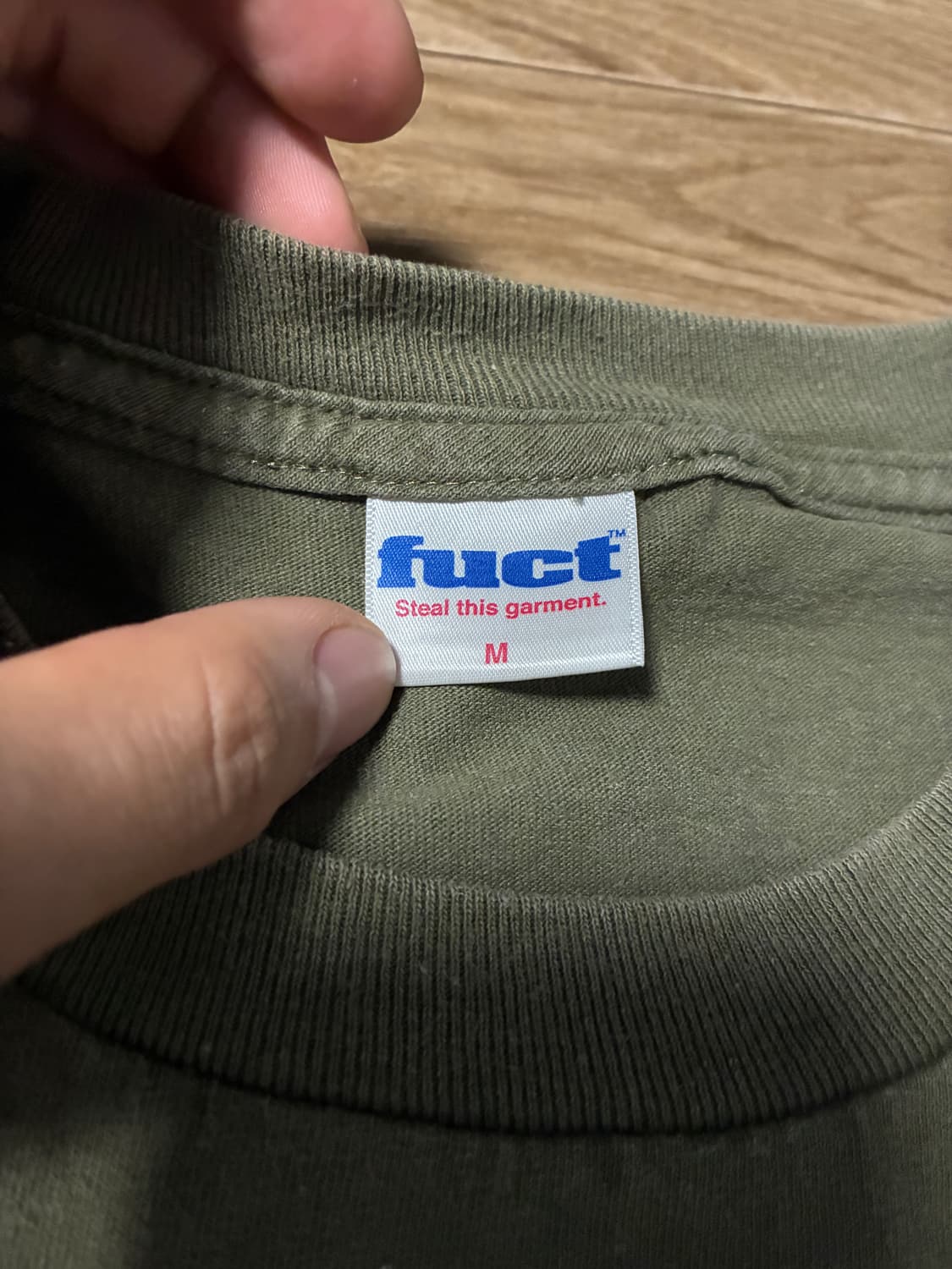 M) FUCT 퍽트 클립 티셔츠 올리브 상품이미지2
