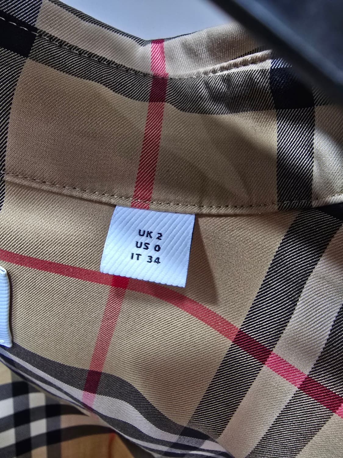 [정품/새상품] 버버리 체크 긴팔 여성 셔츠 55 상품이미지4