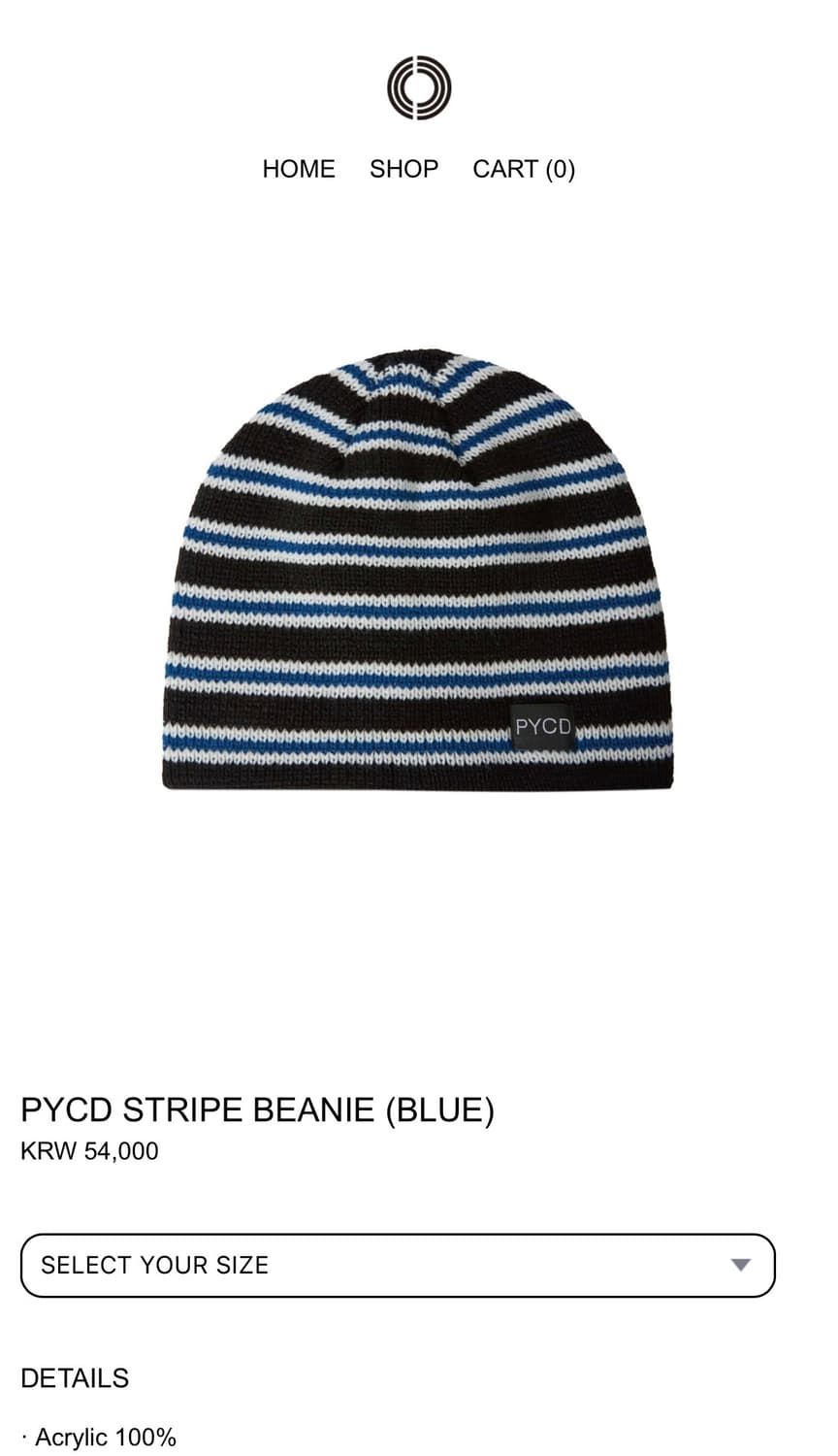 PYCD STRIPE BEANIE (BLUE) 상품이미지3