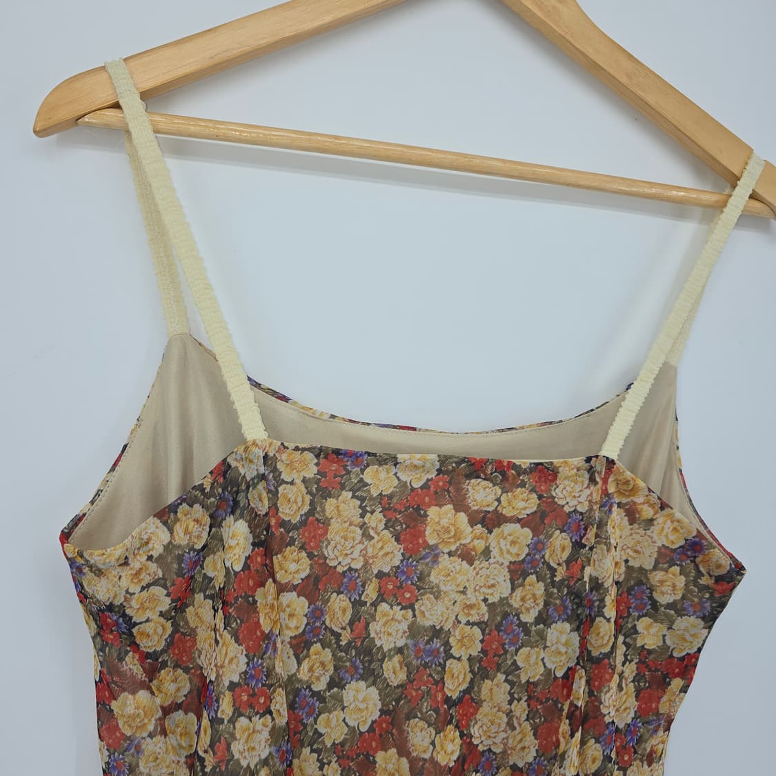 미국 빈티지 잔꽃무늬 롱 슬립 원피스 상품이미지3